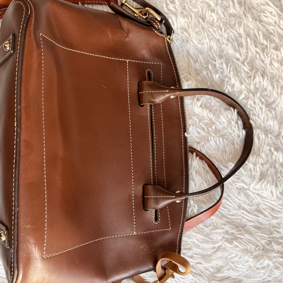 Dooney & Bourke Satchel Bag in Brown w/ Long Strap & Matching Wallet - Picture 6 of 12
